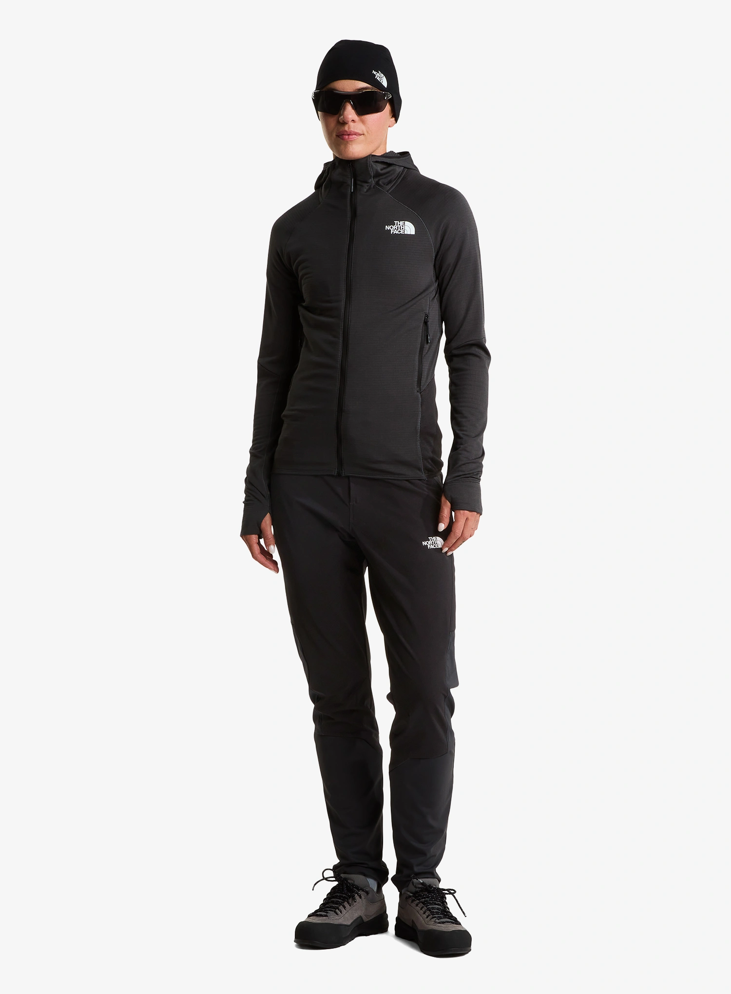 Dámská mikina The North Face Bolt Polartec Hoodie - asphalt grey/tnf black