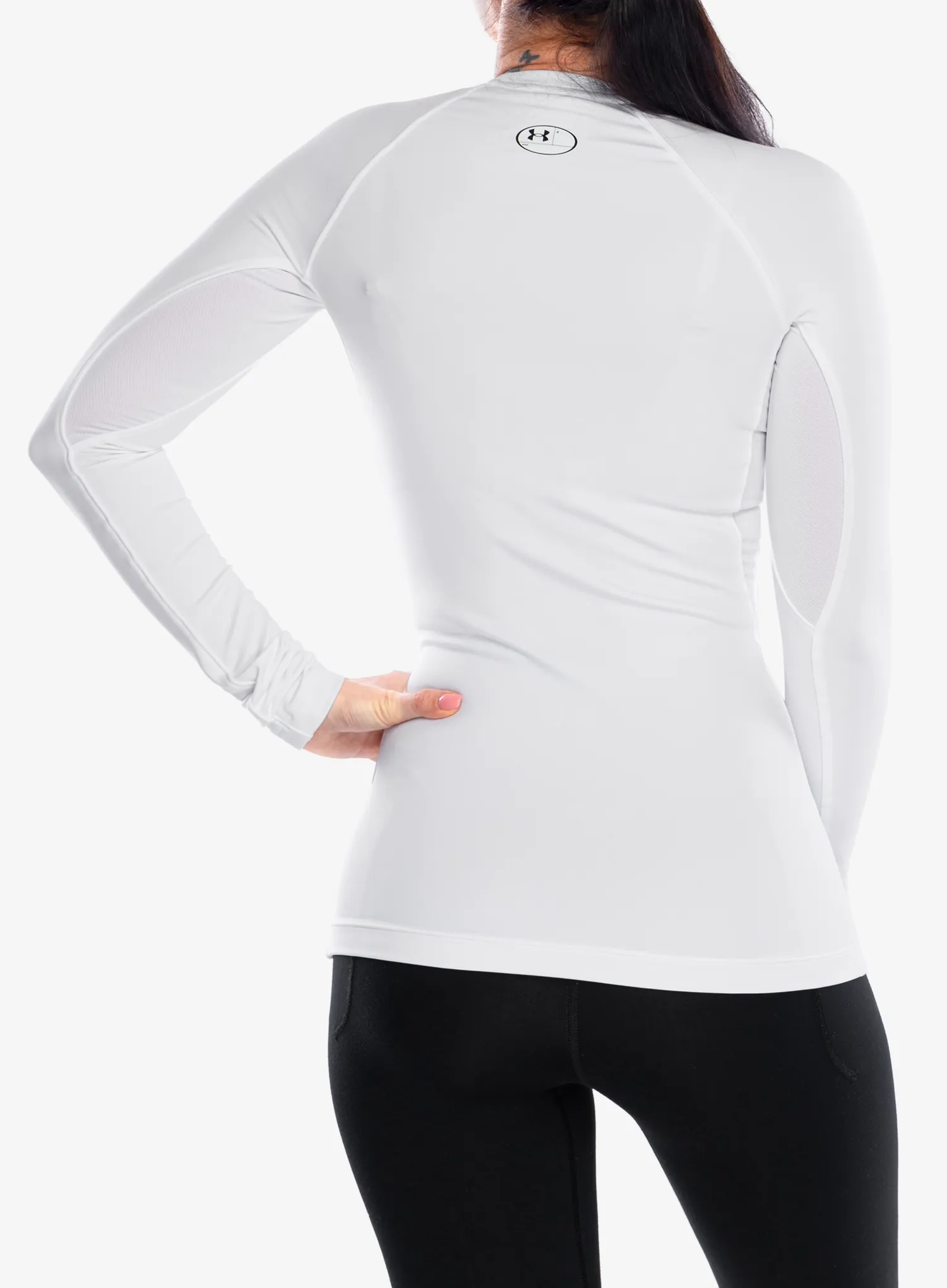 Dámská mikina Under Armour ColdGear Authentics Crew - white/black