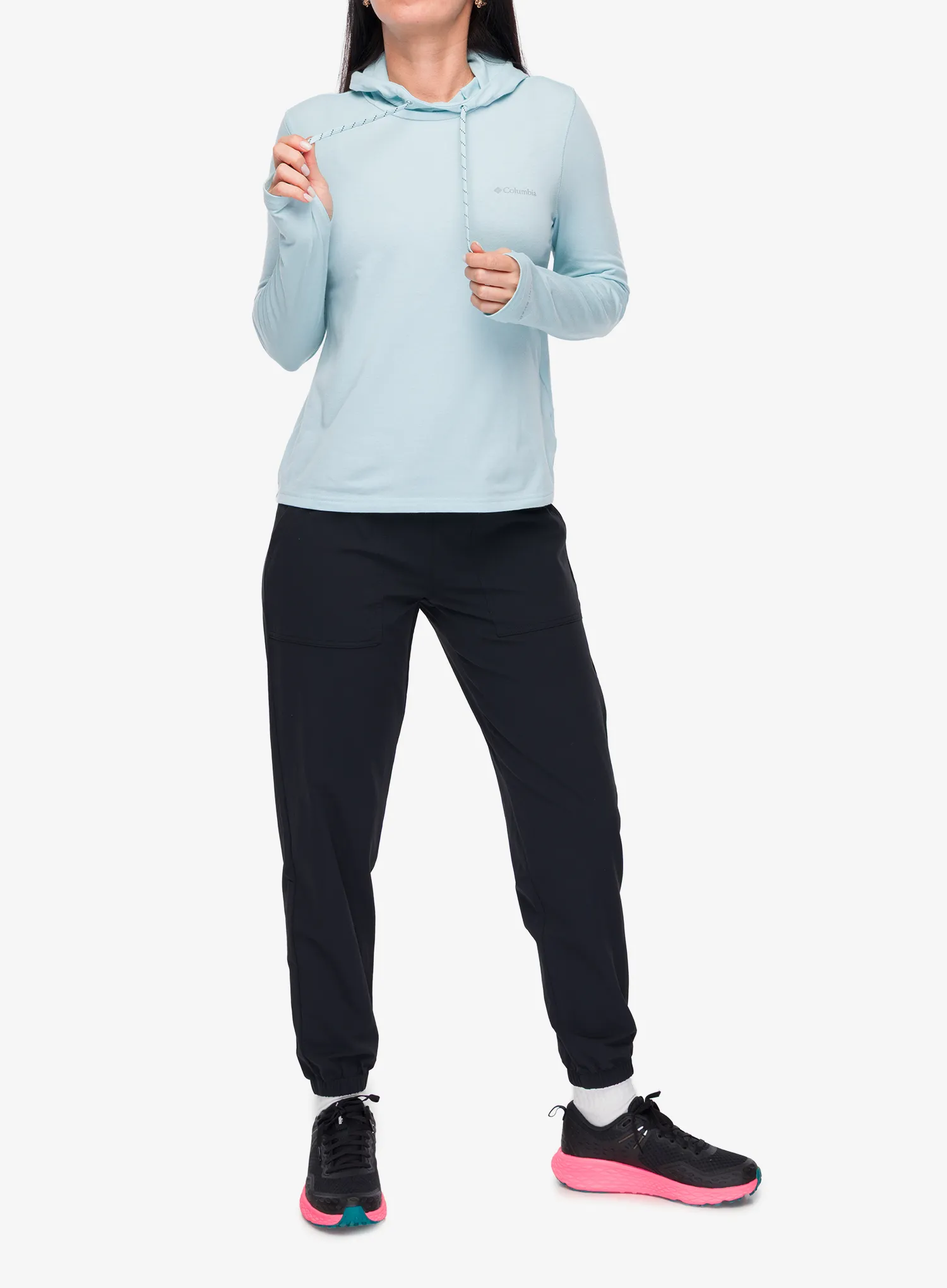 Dámská mikina s kapucí Columbia EU Sun Trek LS Hoodie - marine light