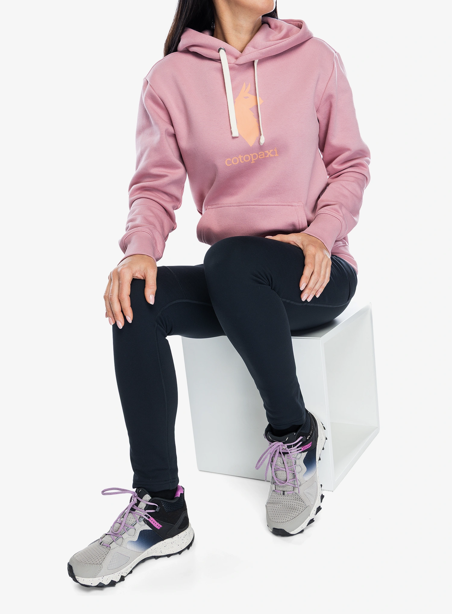 Dámská mikina s kapucí Cotopaxi Llama Pullover Hoodie - rose