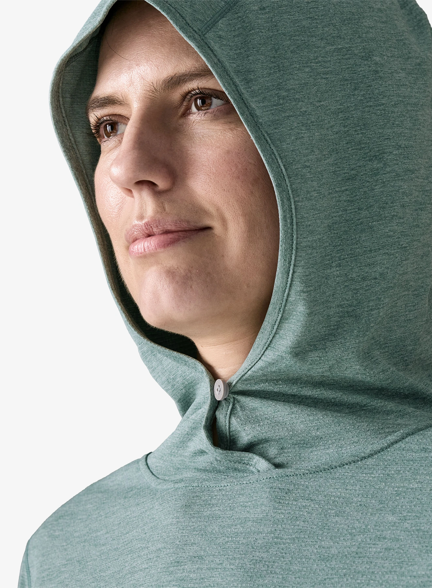 Dámská mikina s kapucí Patagonia Cap Cool Sun Hoody Peak Visions - nouveau green/blue sage x-dye