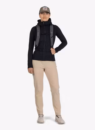 Dámská mikina s kapucí Rossignol Mid Layer Thin Full-Zip - black
