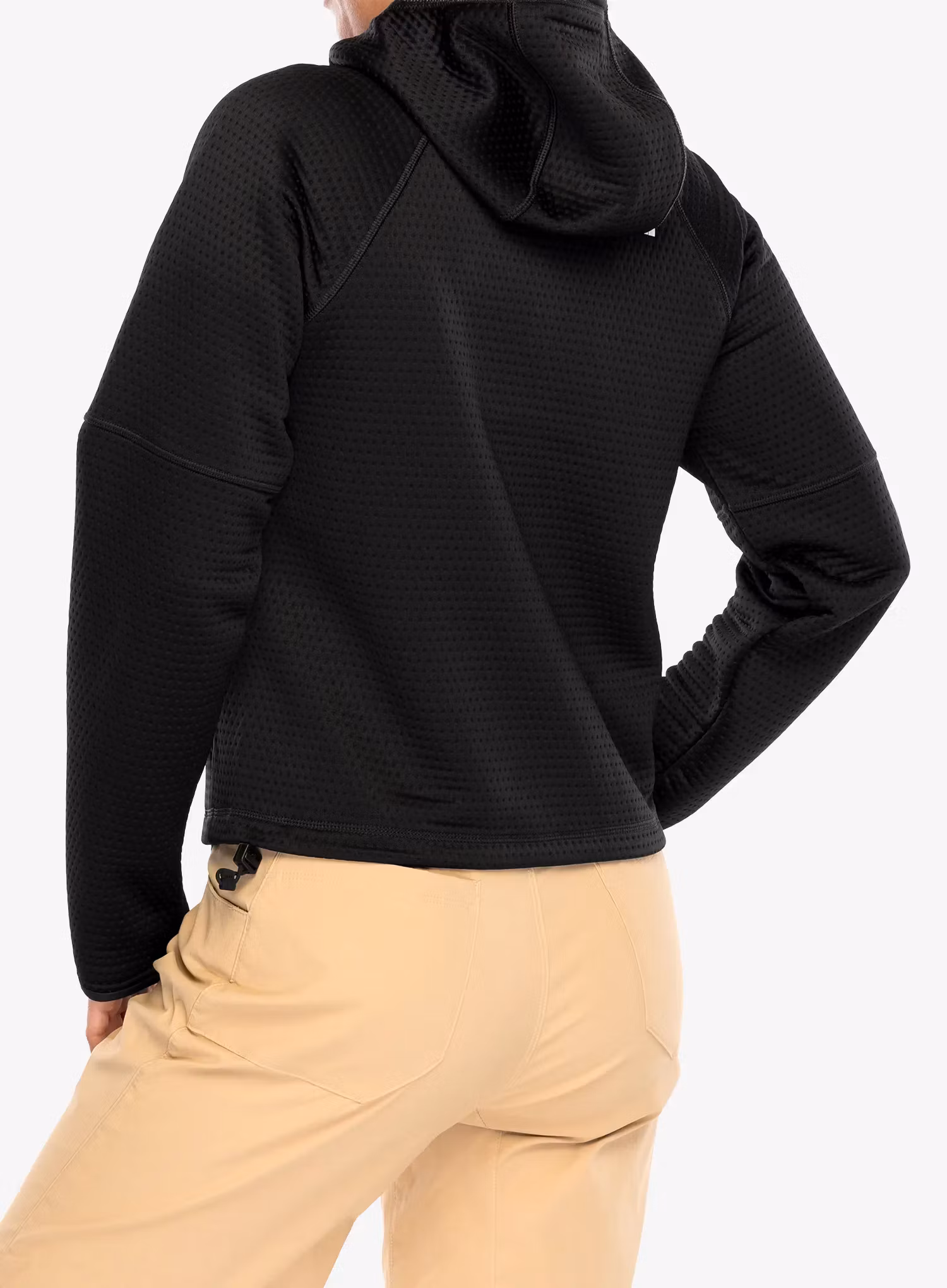 Dámská mikina s kapucí The North Face Dotknit Thermal FZ Hoodie - tnf black