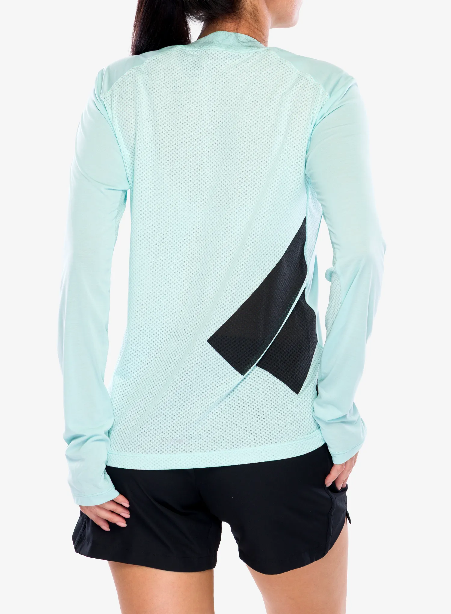 Mikina na běhání dámská adidas TERREX  Xperior Climacool+ Long Sleeve - semi flash aqua
