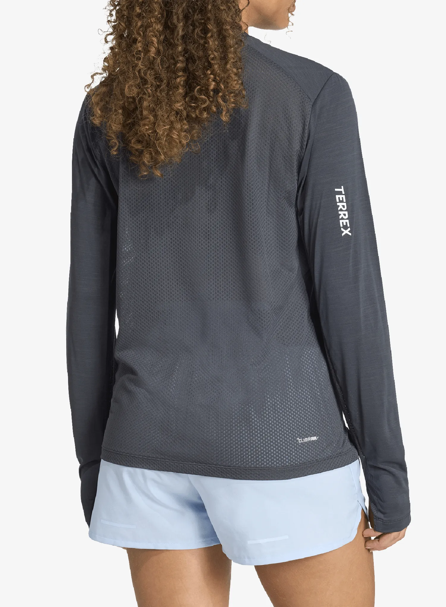 Mikina na běhání dámská adidas TERREX Xperior Climacool+ LS T-shirt - carbon