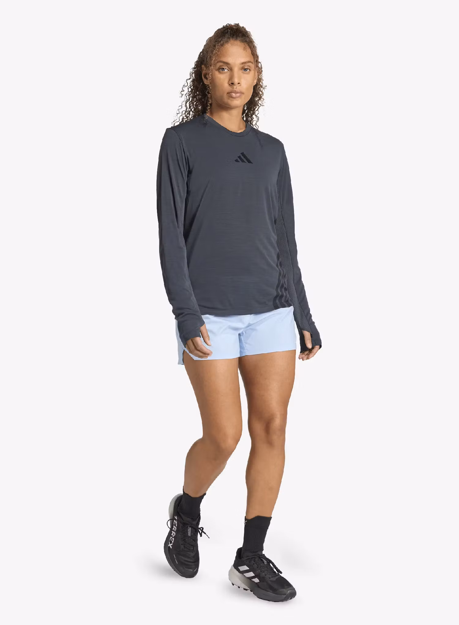 Mikina na běhání dámská adidas TERREX Xperior Climacool+ LS T-shirt - carbon