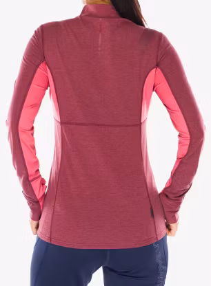 Mikina na běhání dámská La Sportiva Swift Long Sleeve - redwood/rosebay