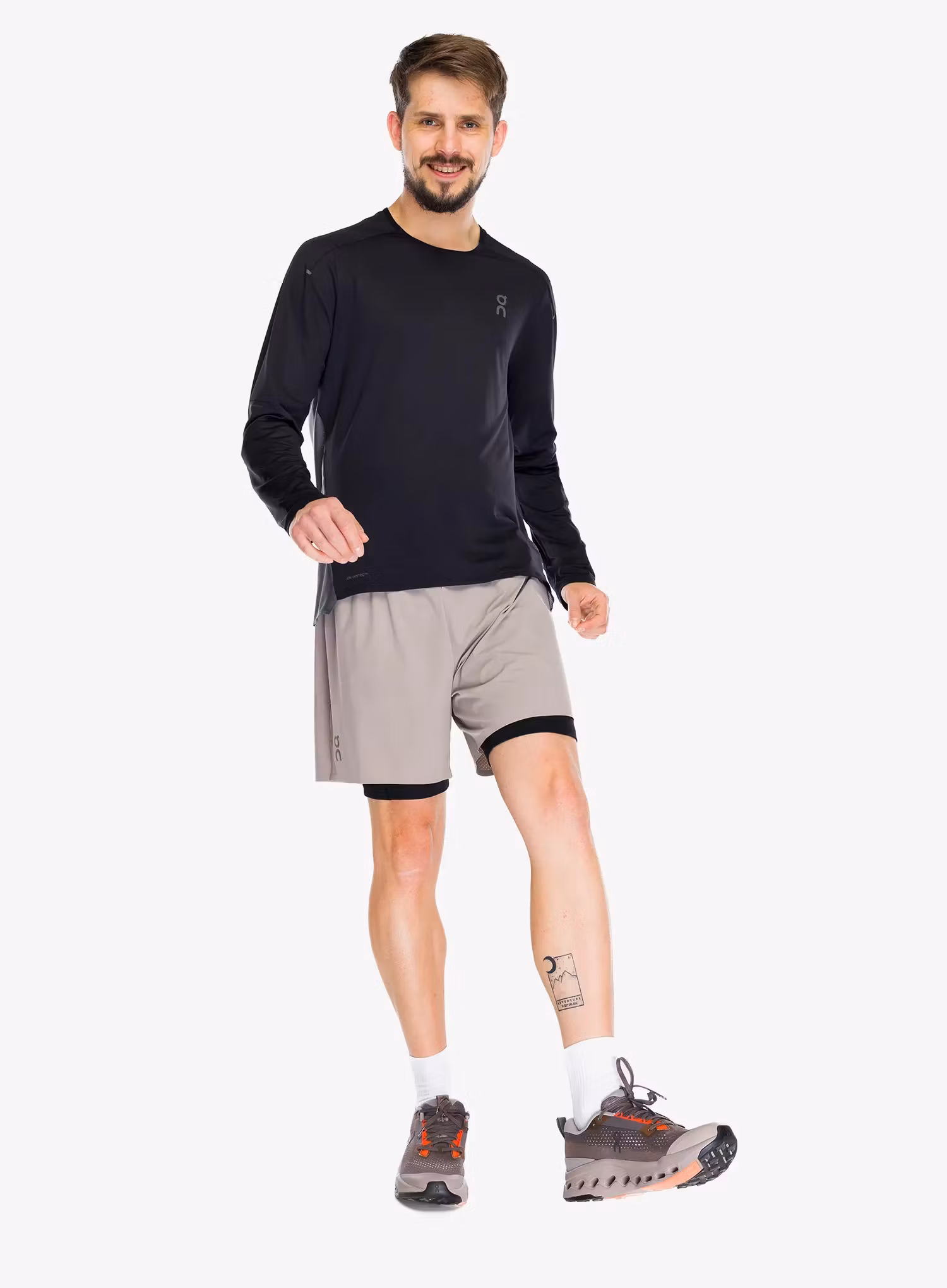 Mikina na běh On Performance Long-T - black/eclipse