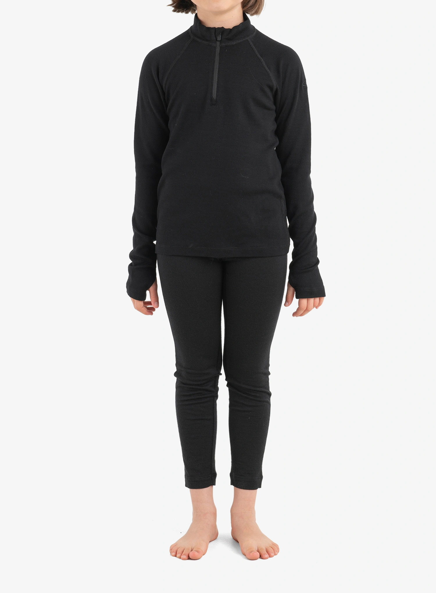 Dětská mikina Icebreaker Kids 260 Tech LS Half Zip - black