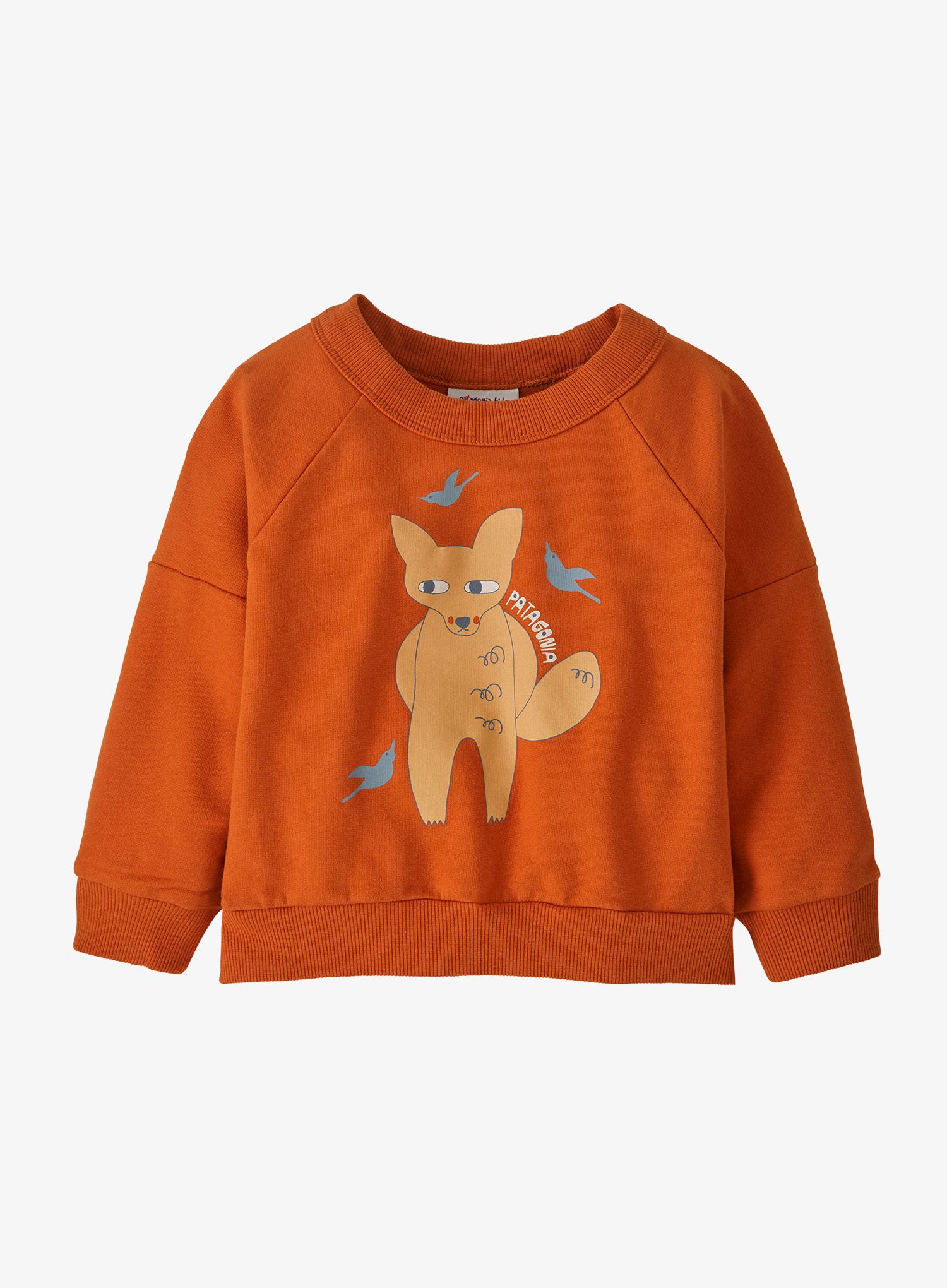 Dětská mikina Patagonia Baby Crew Sweatshirt - fox fly/redtail rust