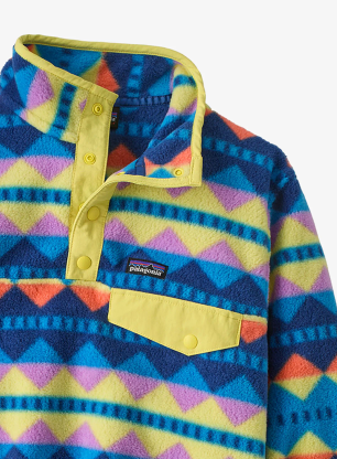 Dětská mikina Patagonia LW Synchilla Snap-T Pullover - diamond stripe/uplift blue