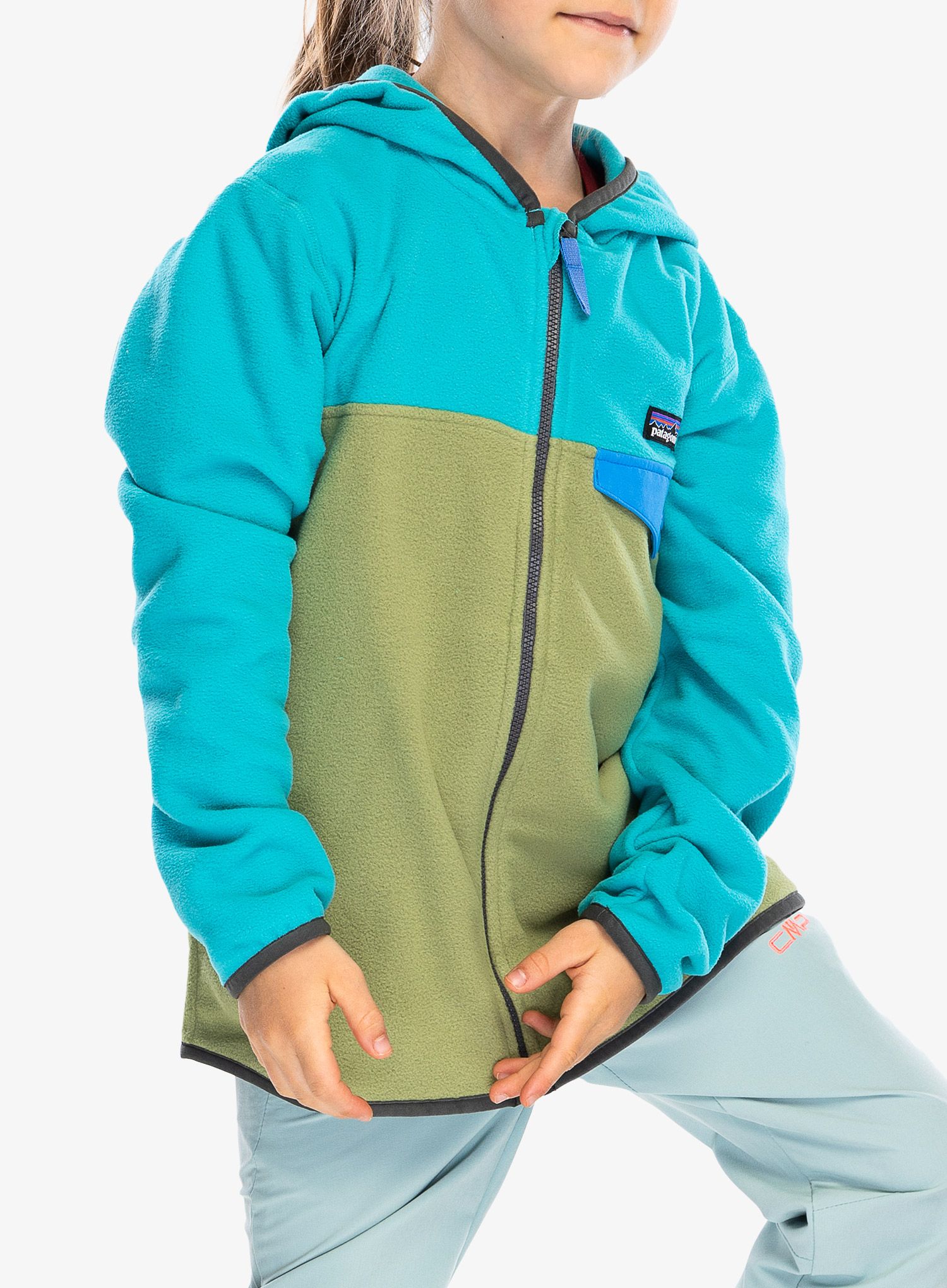 Dětská mikina Patagonia Micro D Snap-T Jacket - buckhorn green