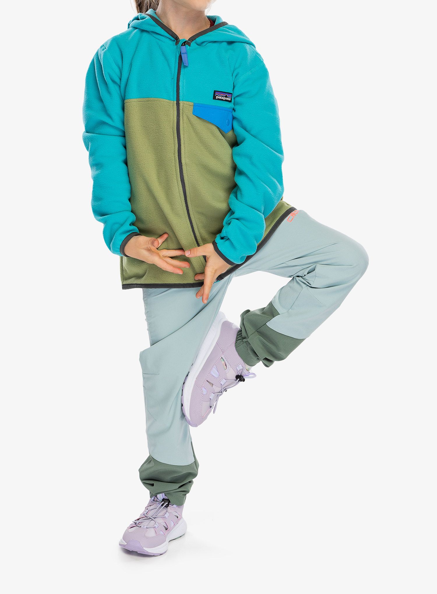 Dětská mikina Patagonia Micro D Snap-T Jacket - buckhorn green