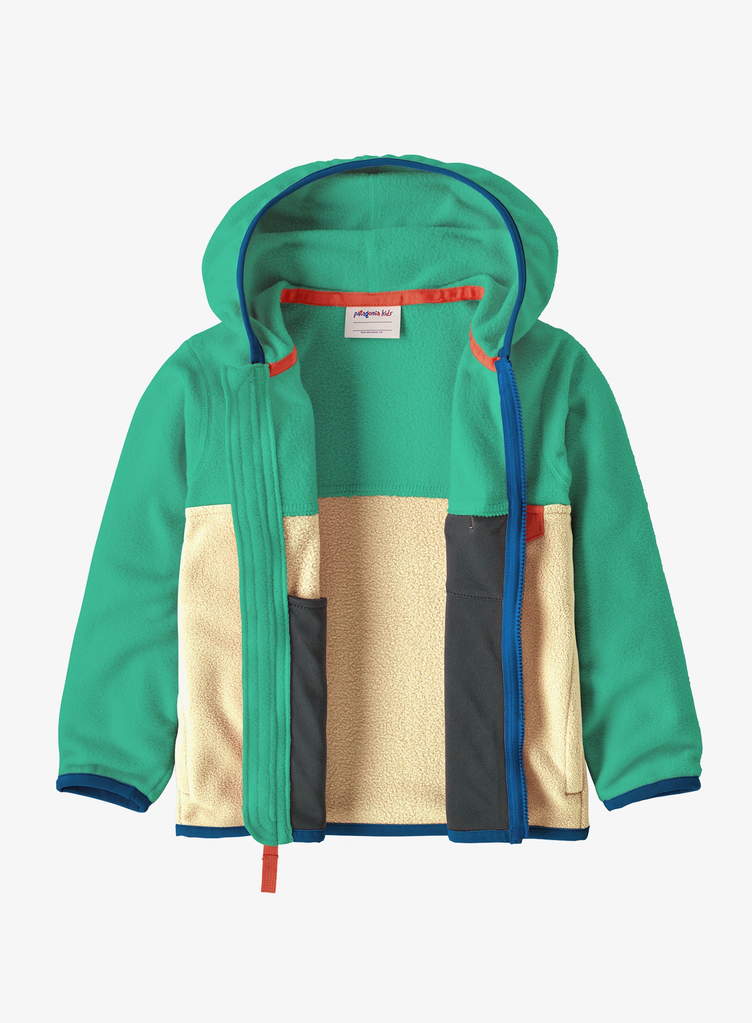 Dětská mikina Patagonia Micro D Snap-T Jacket - buttercup yellow w/aqua stone