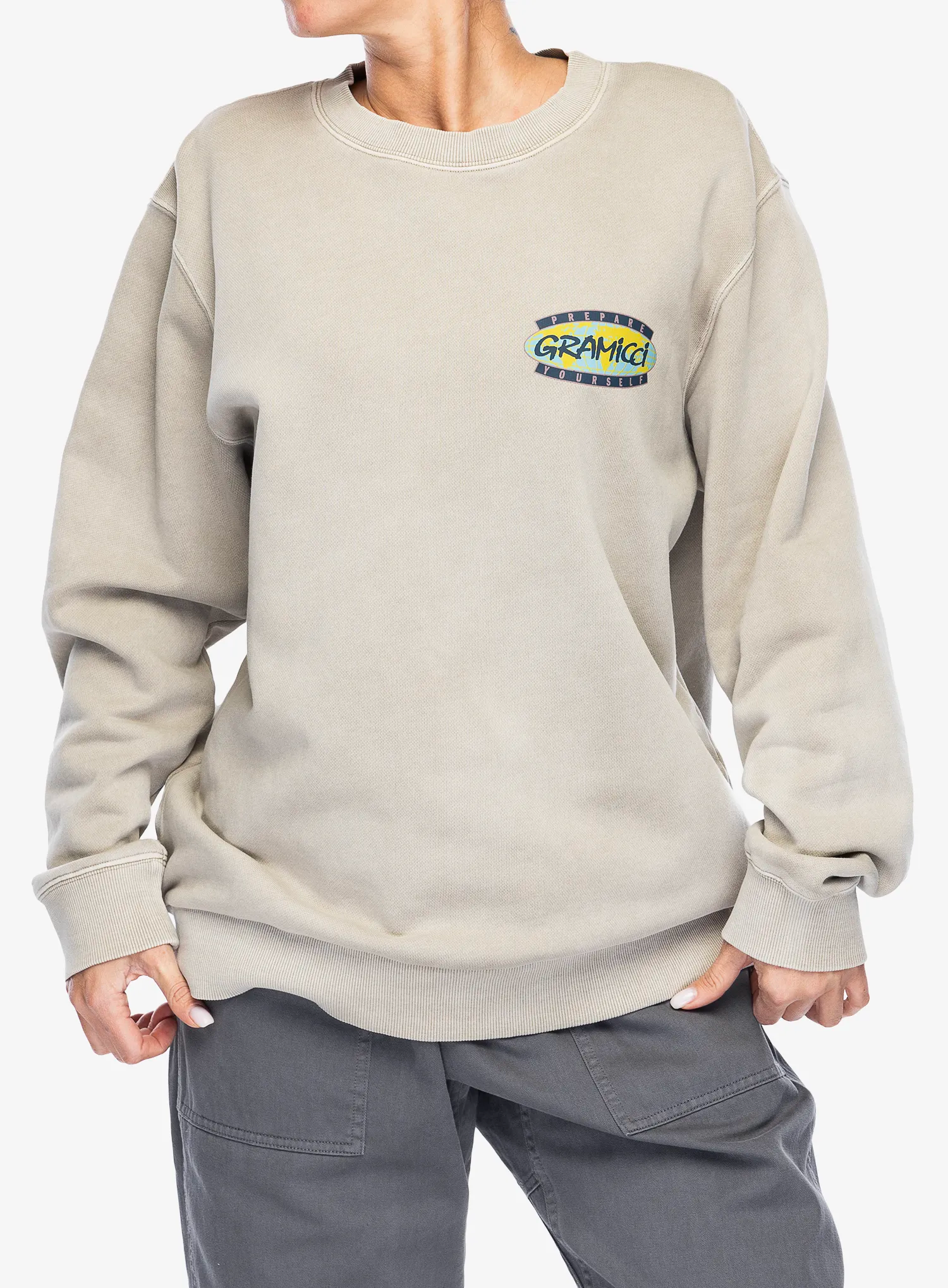 Mikina Gramicci Prepare Yourself Sweatshirt - pigment oat