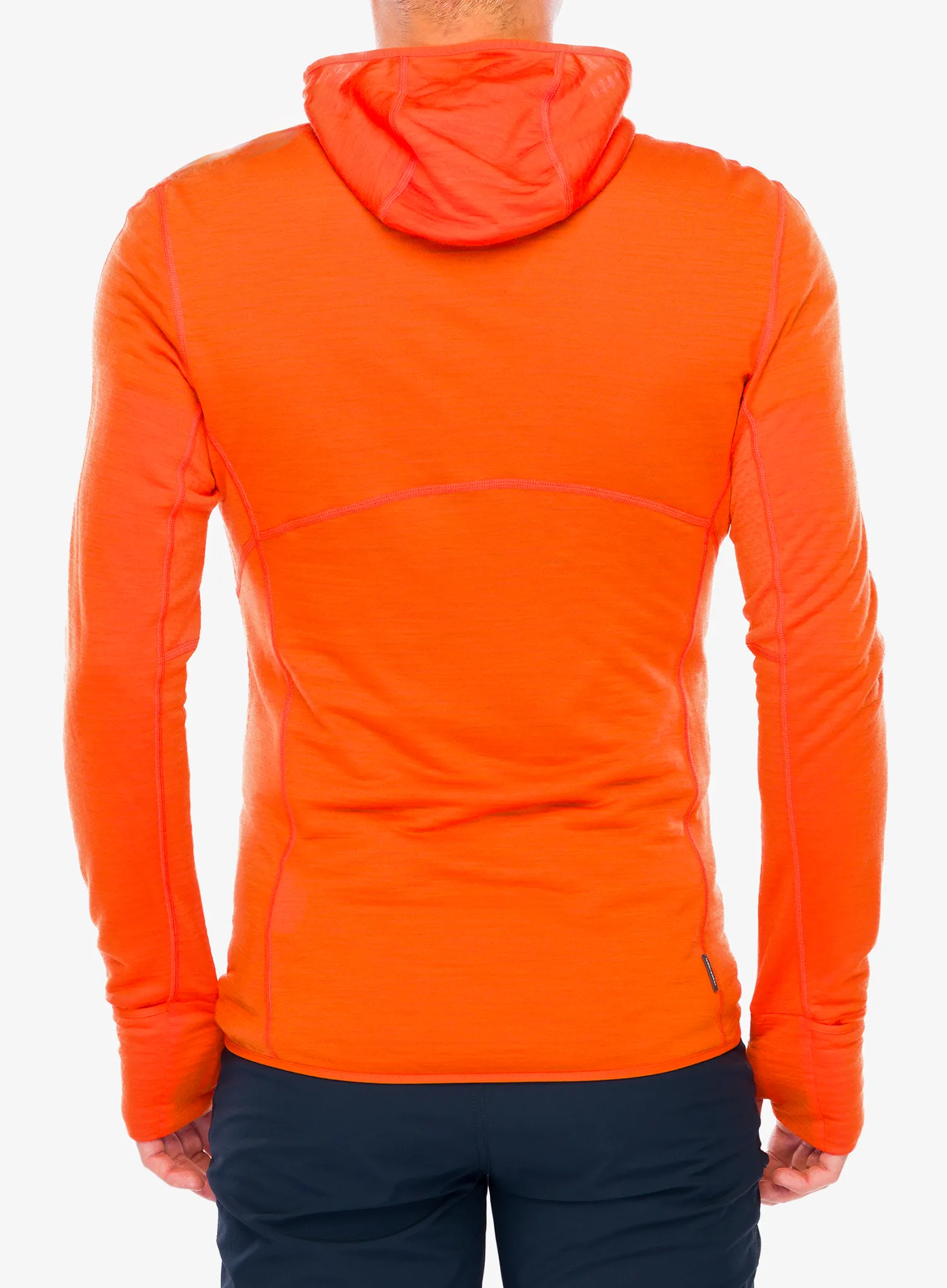 Mikina Icebreaker Merino 200 Realfleece Descender LS Zip Hoodie - blaze