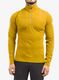 Merino mikina Sensor Merino EX Tee L/S Zip - mustard