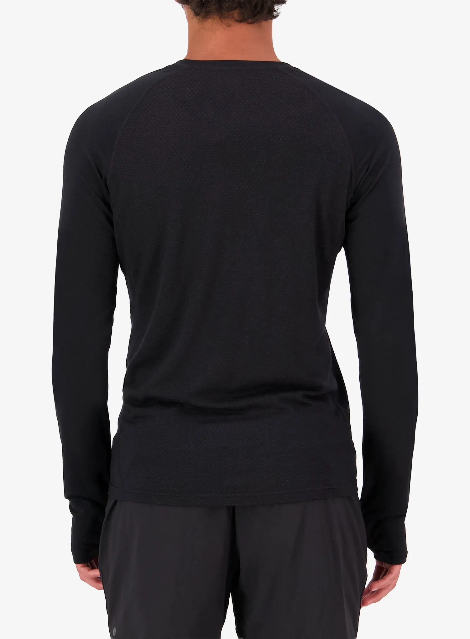 Mikina Mons Royale Temple Merino Long Sleeve - black