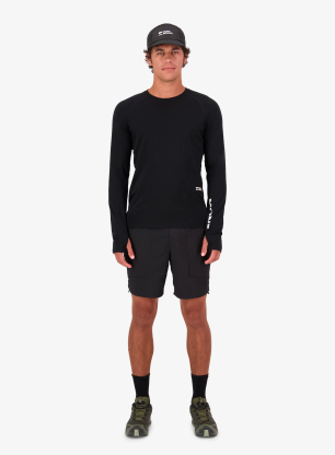 Mikina Mons Royale Temple Merino Long Sleeve - black