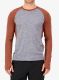Mikina Mons Royale Temple Merino Long Sleeve - cinnamon/grey heather