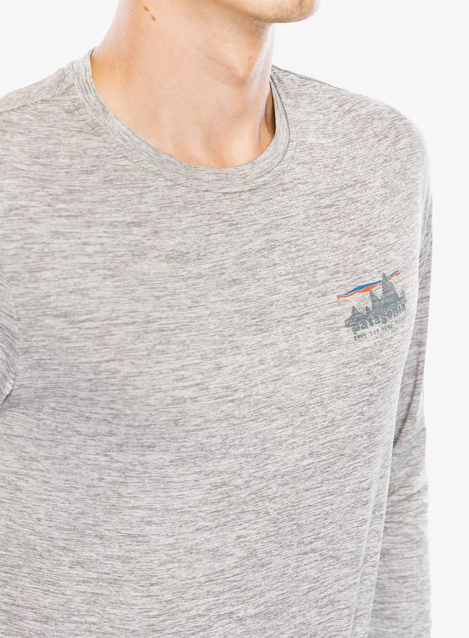 Mikina Patagonia L/S Cap Cool Daily Graphic Shirt - skyline/grey