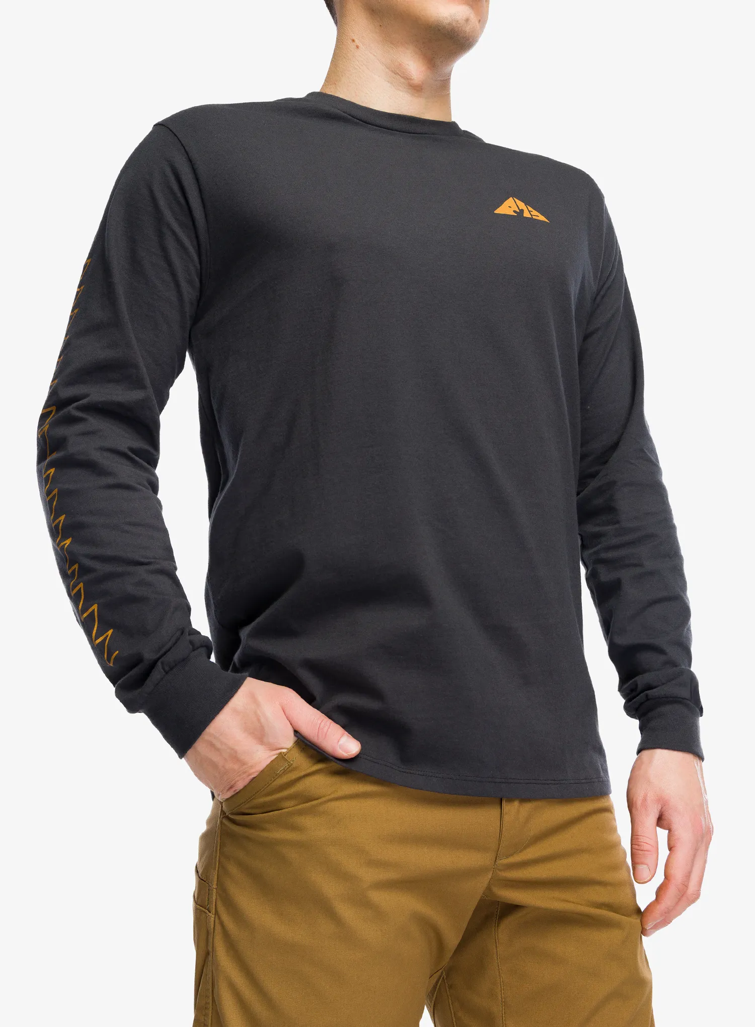 Mikina Patagonia L/S Driftways Organic T-Shirt - ink black