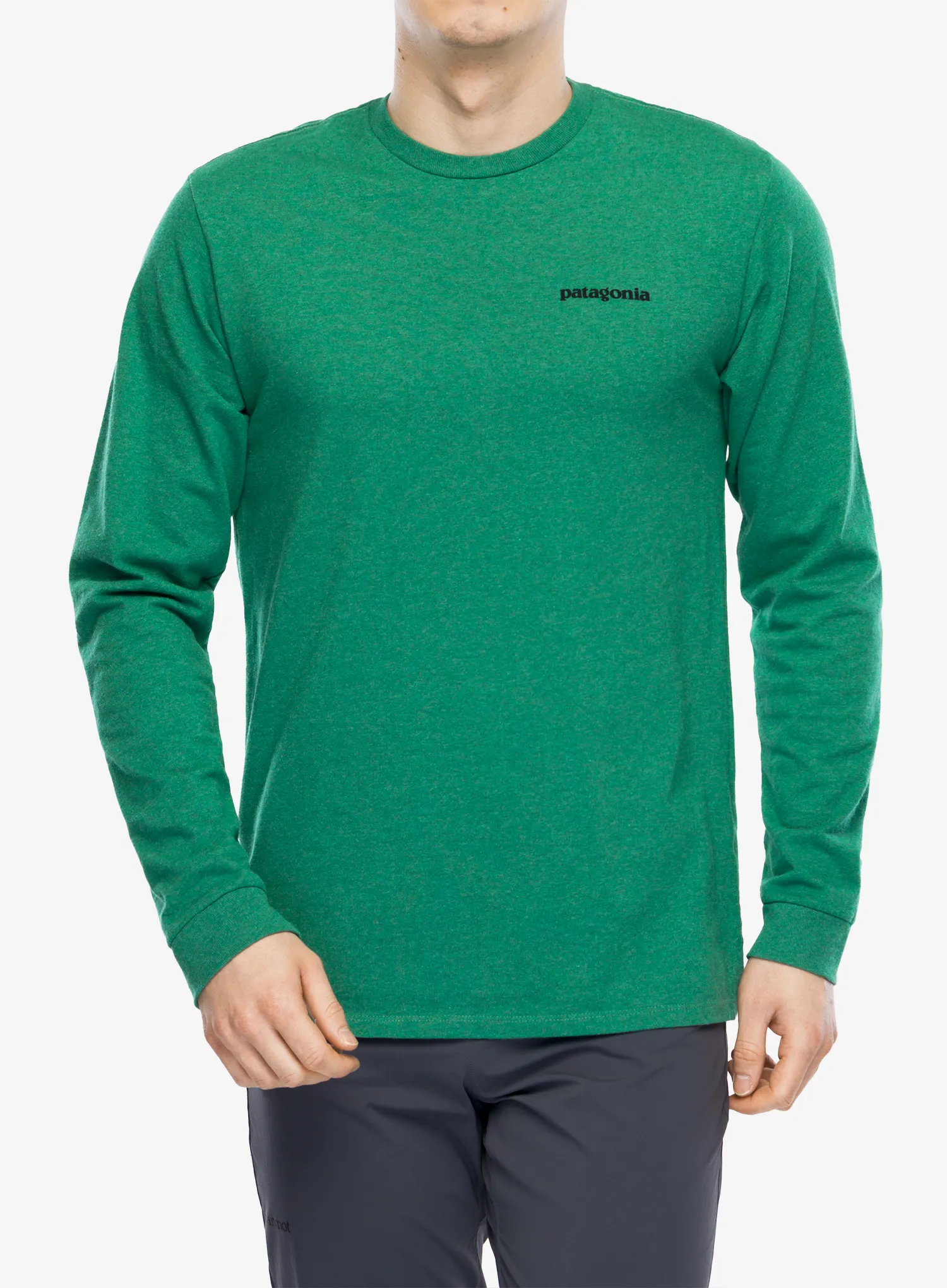 Mikina Patagonia L/S P-6 Logo Responsibili-Tee - p-6 outline/heartleaf green