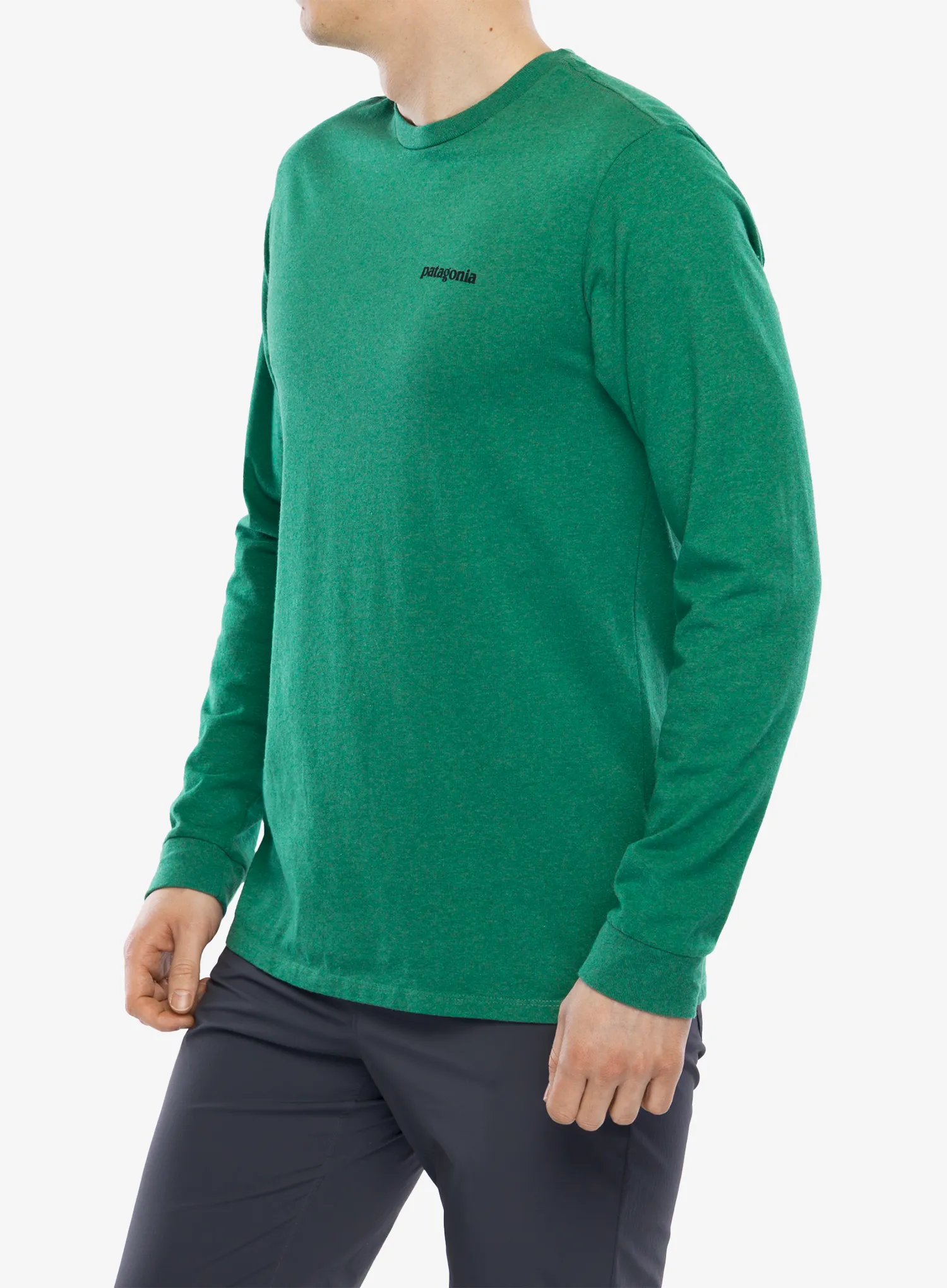 Mikina Patagonia L/S P-6 Logo Responsibili-Tee - p-6 outline/heartleaf green