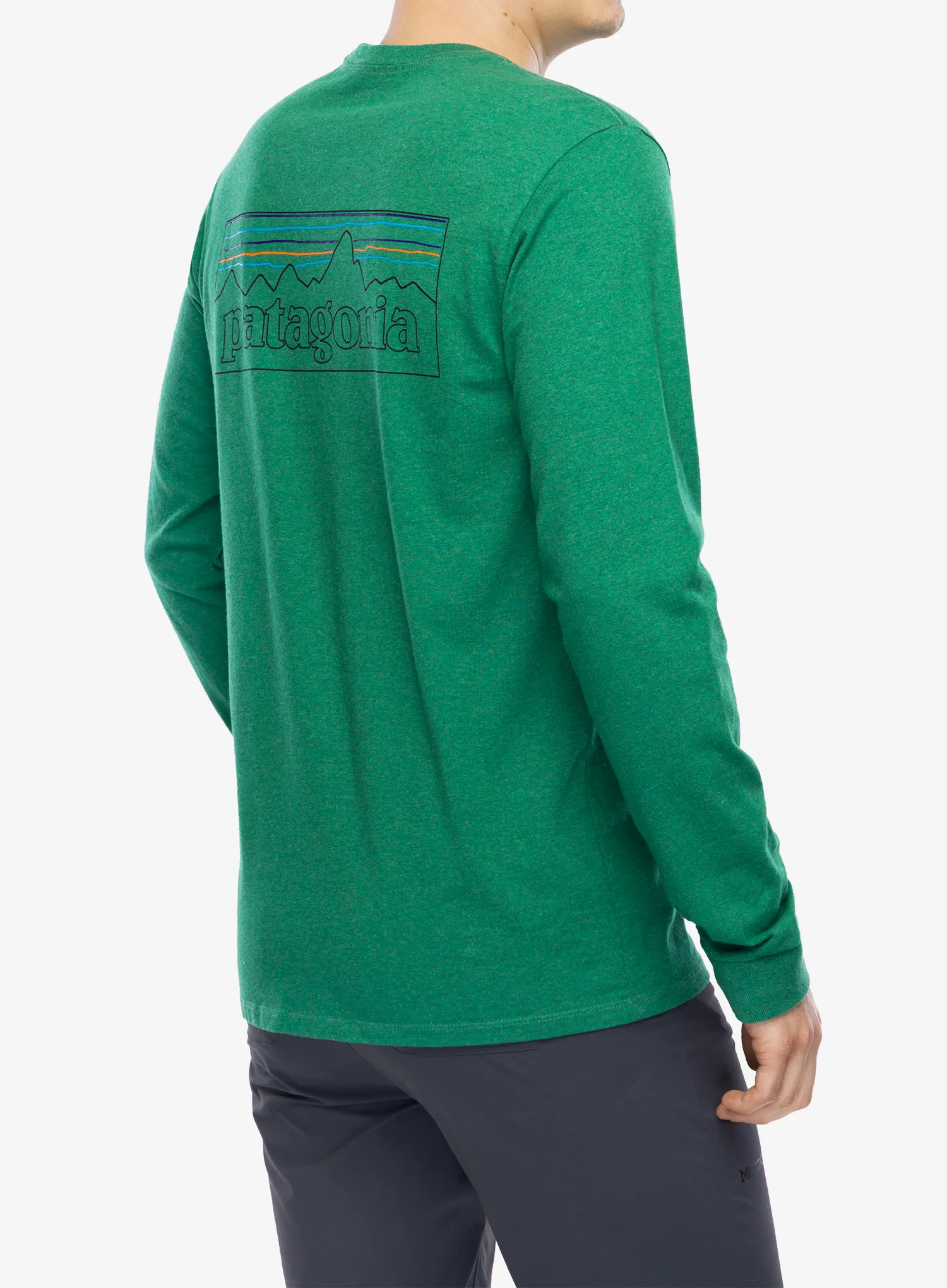 Mikina Patagonia L/S P-6 Logo Responsibili-Tee - p-6 outline/heartleaf green