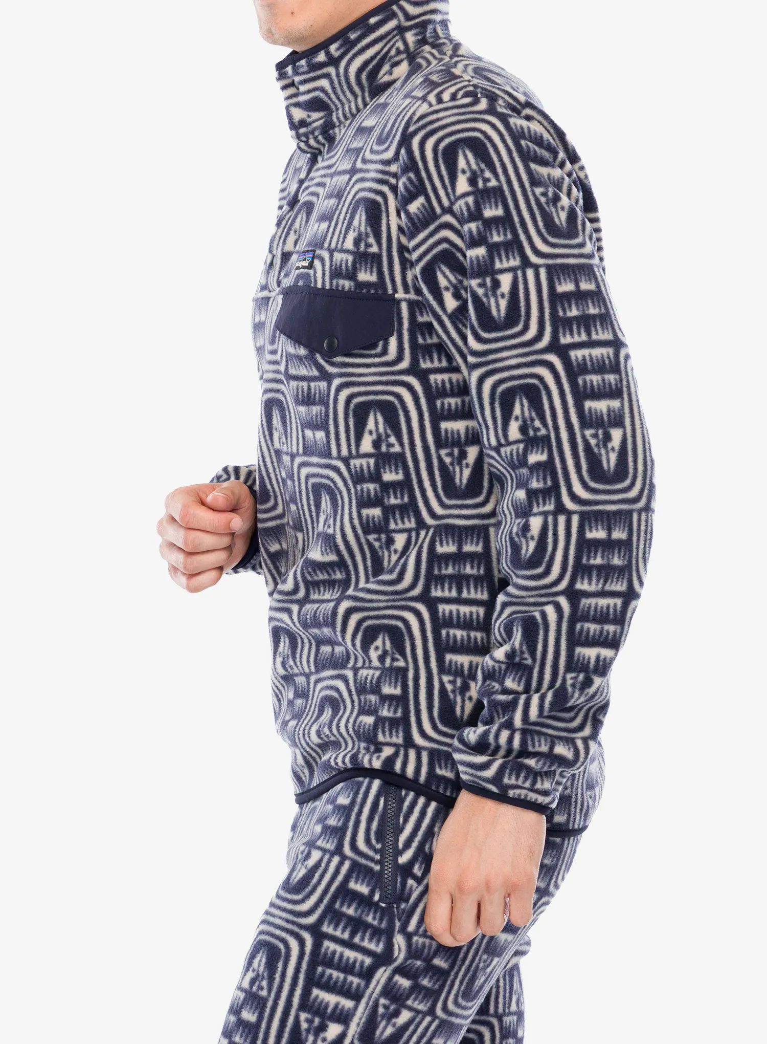 Mikina Patagonia Lightweight Synch Snap-T Pullover - flow/sunken blue