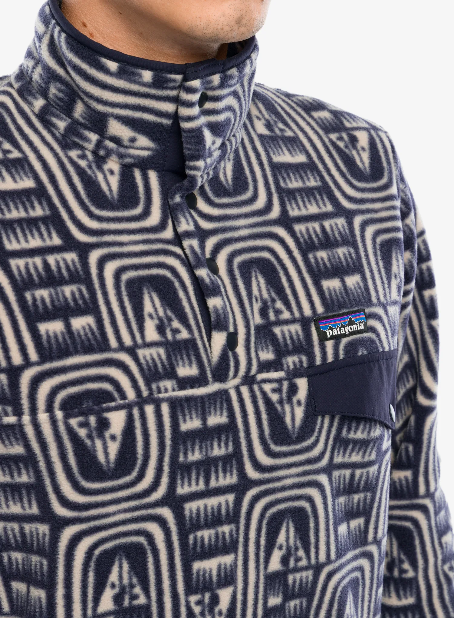 Mikina Patagonia Lightweight Synch Snap-T Pullover - flow/sunken blue