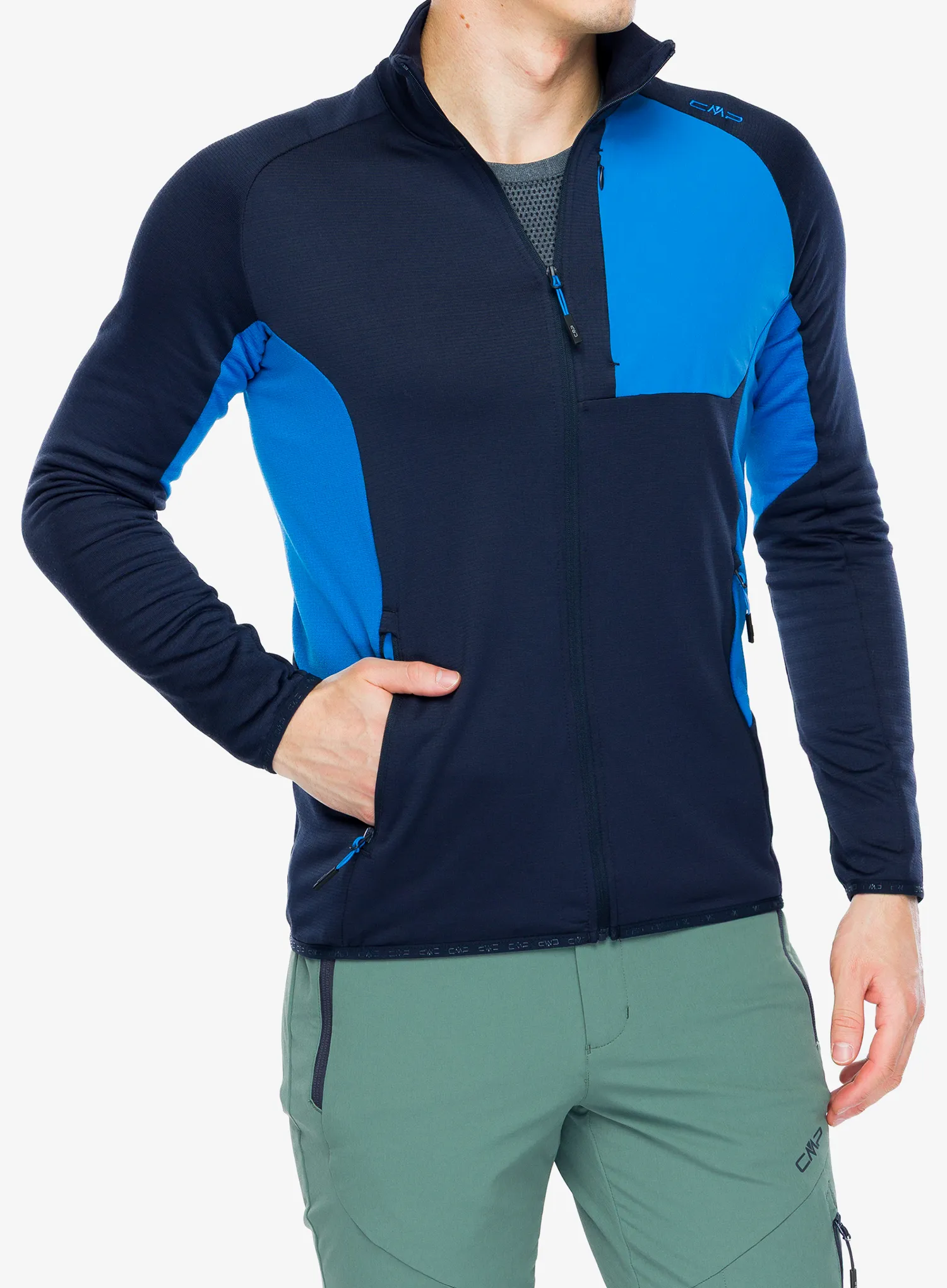 Fleece mikina CMP Fylox - black blue