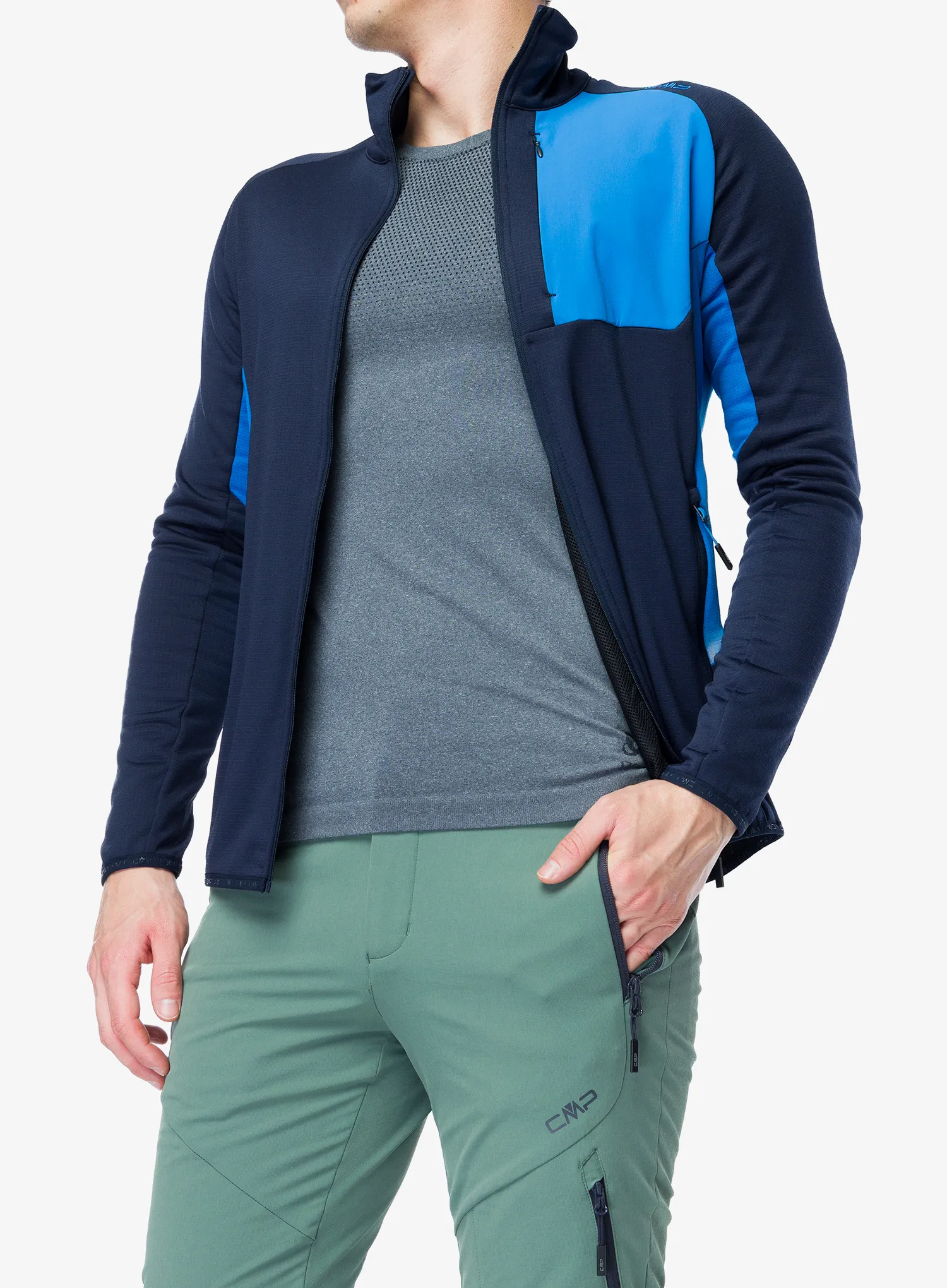 Fleece mikina CMP Fylox - black blue