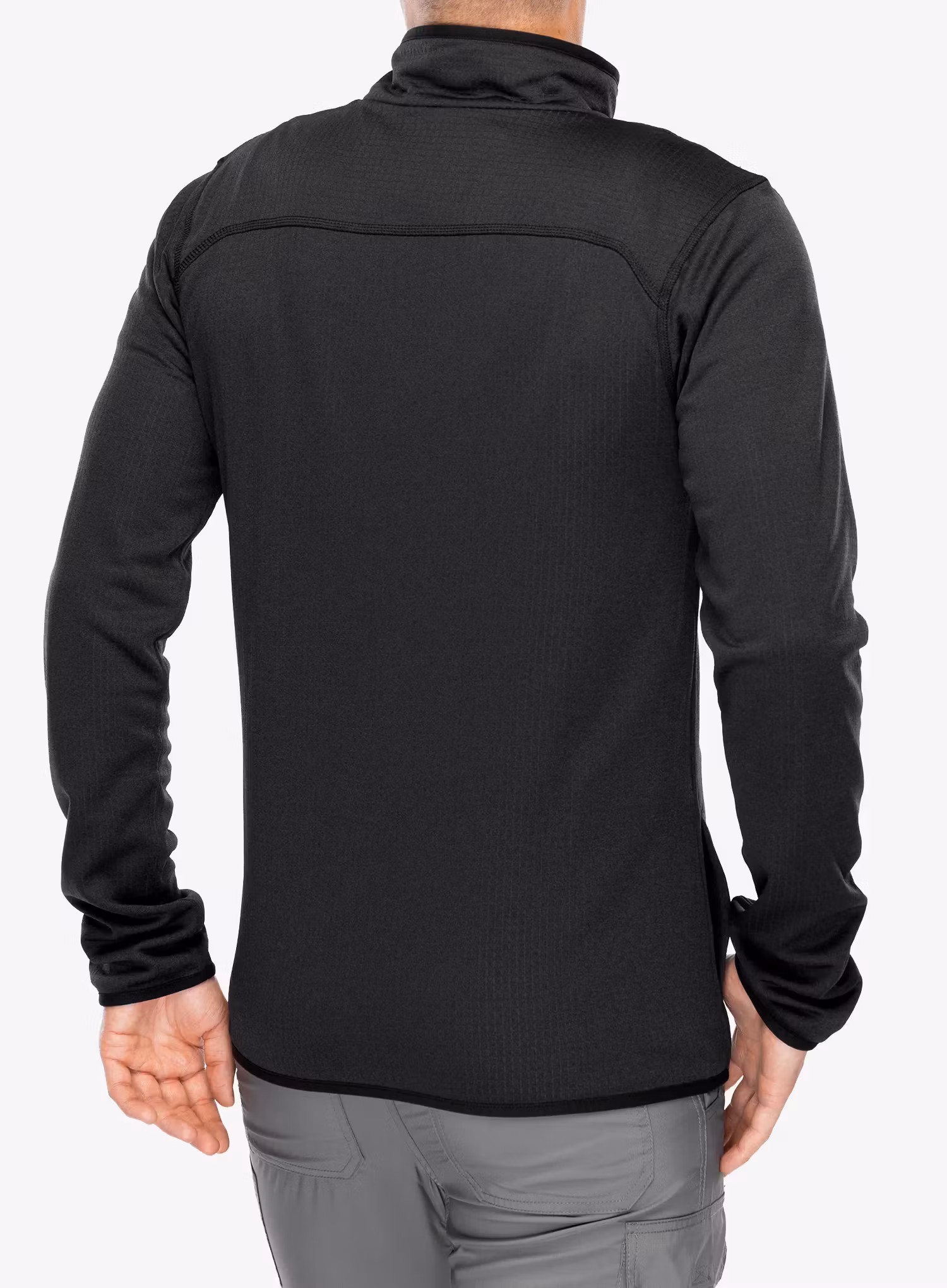 Fleece mikina Columbia Essential Hike Grid Fleece Full Zip - black