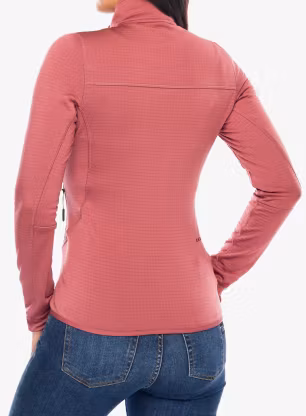 Fleece mikina dámská Oakley Canopy Full Zip Sweatshirt - rosewood