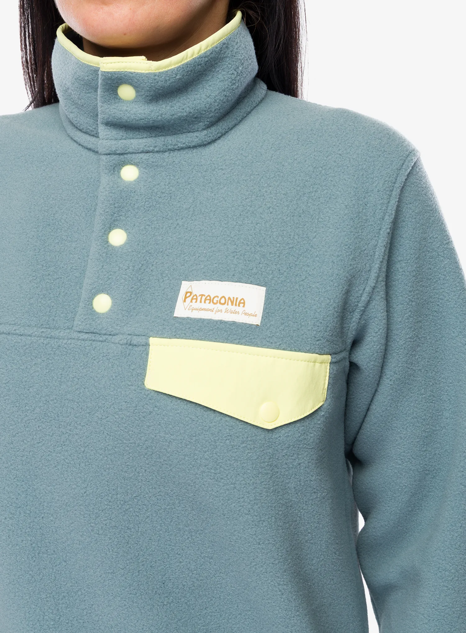 Fleece mikina dámská Patagonia Lightweight Synch Snap-T Pullover - blue sage
