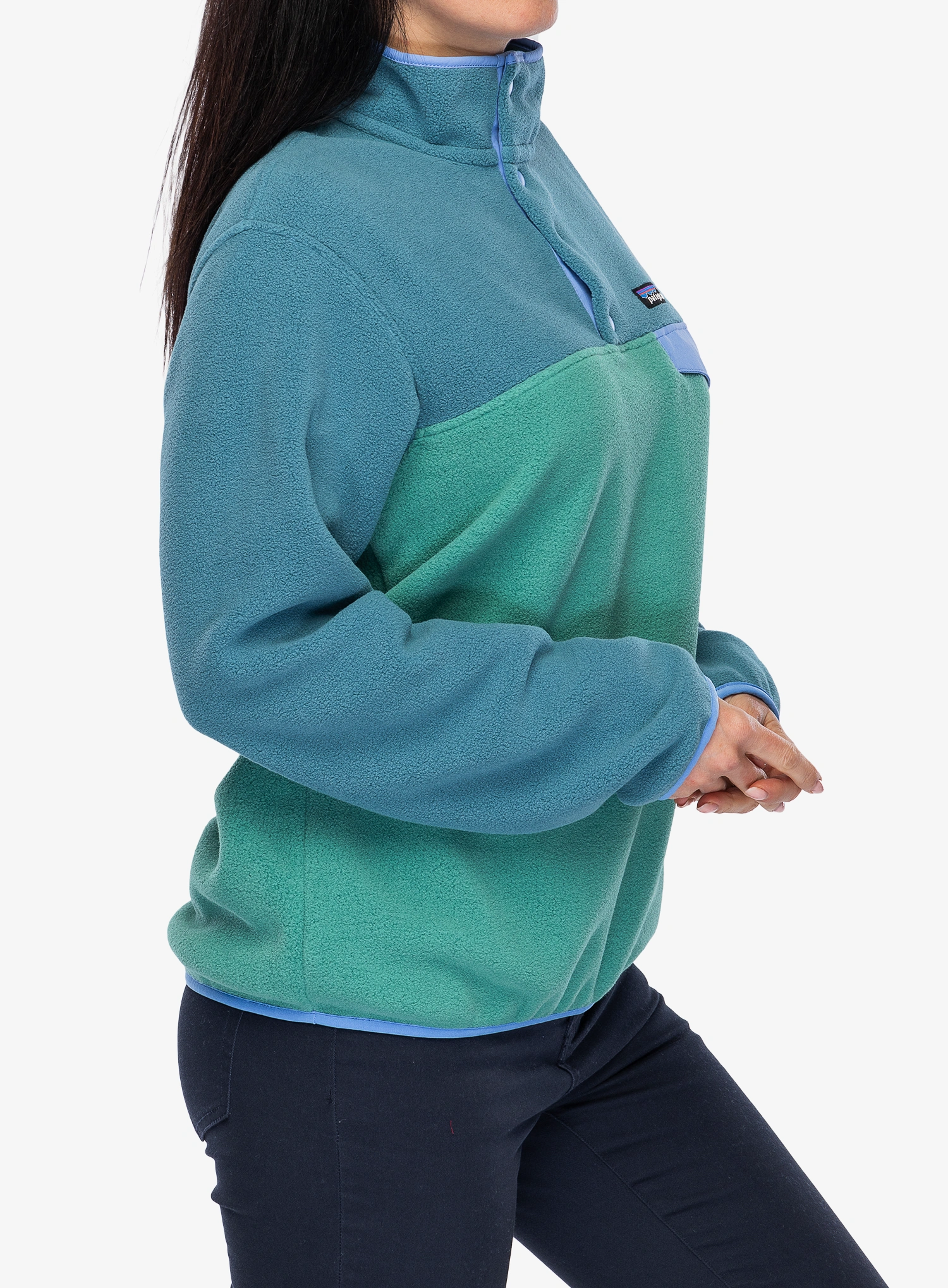 Fleece mikina dámská Patagonia Lightweight Synch Snap-T Pullover - heartleaf green