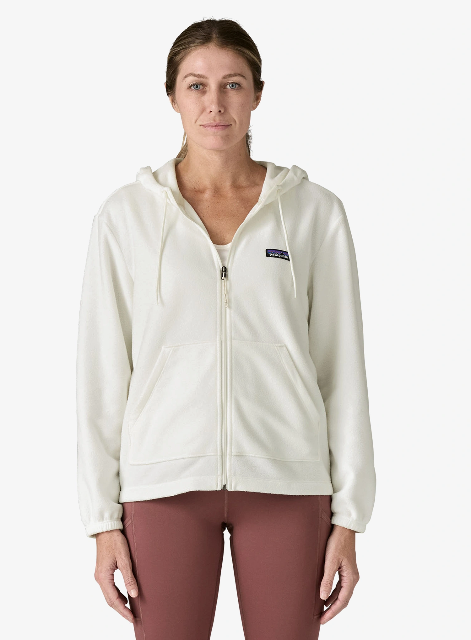 Fleece mikina dámská Patagonia Micro D Fleece Hoody - birch white