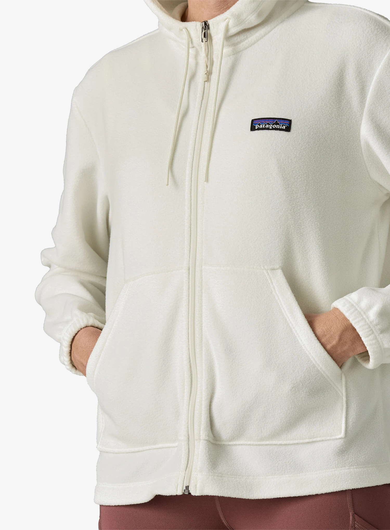 Fleece mikina dámská Patagonia Micro D Fleece Hoody - birch white