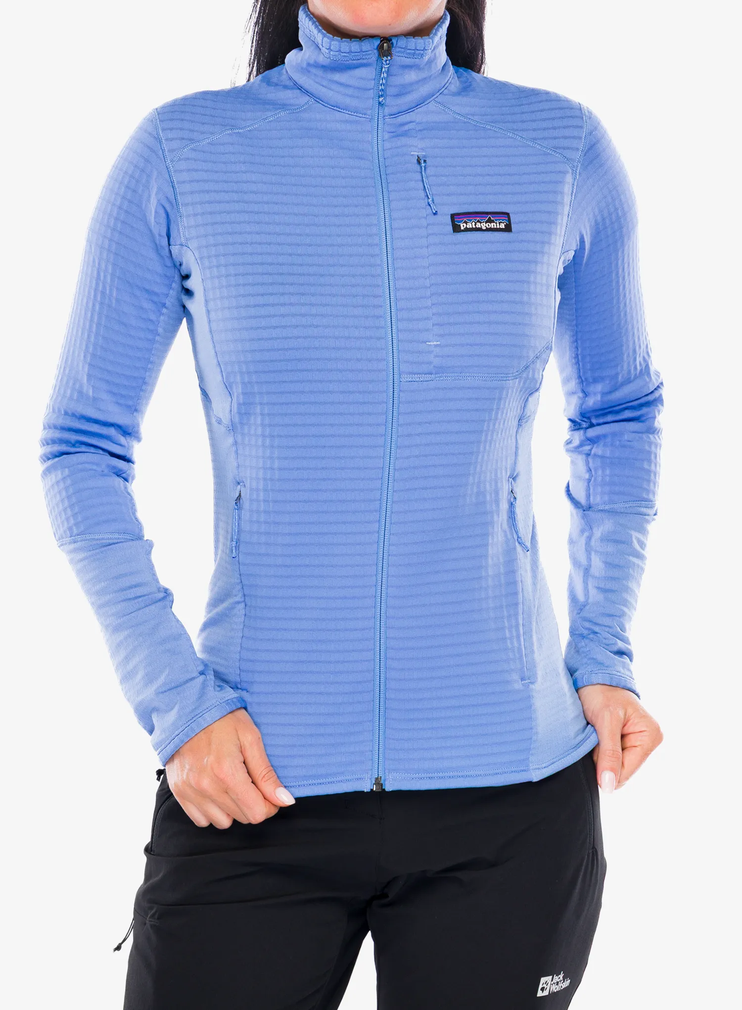 Fleece mikina dámská Patagonia R1 Hybrid Jacket - abundant blue