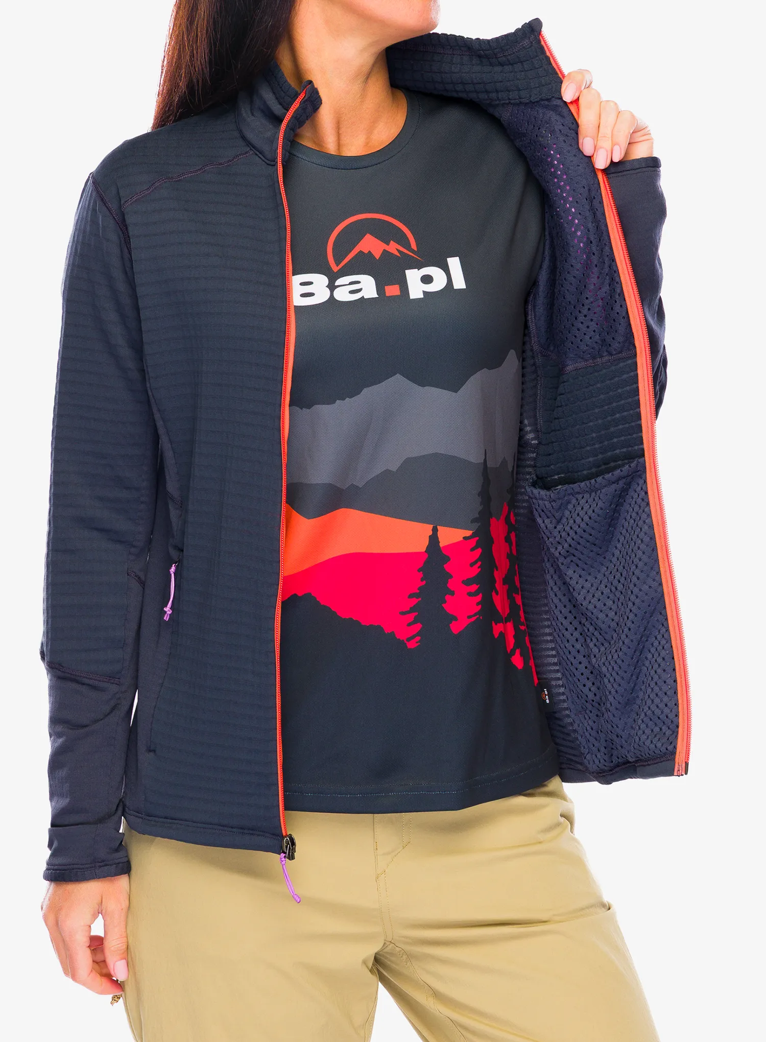 Fleece mikina dámská Patagonia R1 Hybrid Jacket - smolder blue