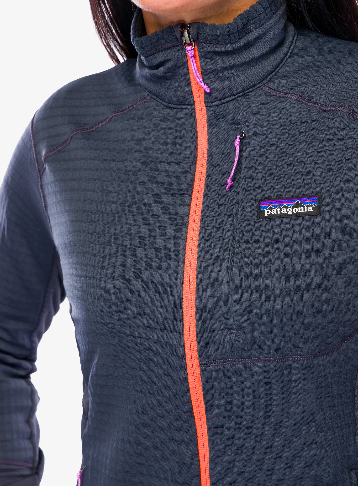 Fleece mikina dámská Patagonia R1 Hybrid Jacket - smolder blue