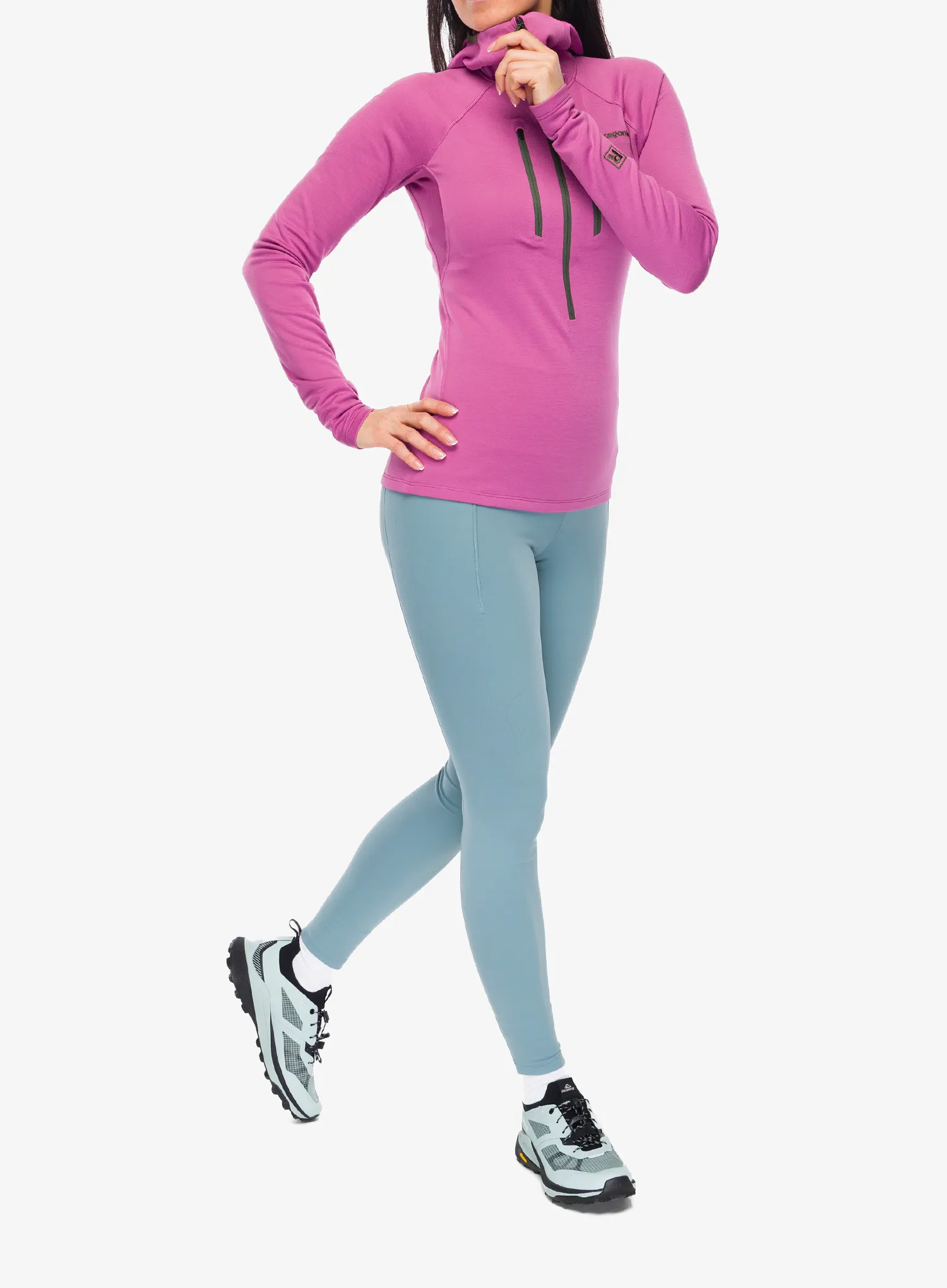 Fleece mikina dámská Patagonia R1 Ultralight Hoody - faded magenta