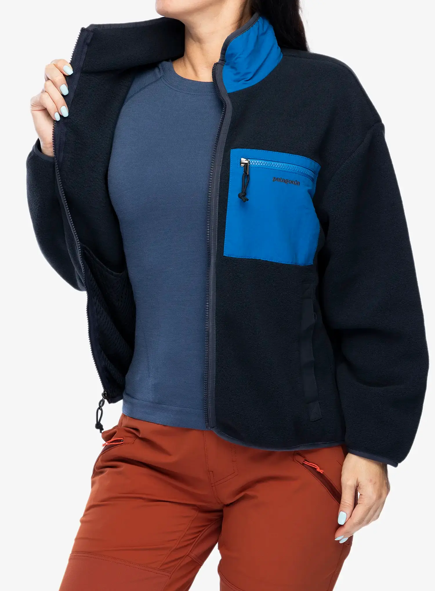 Fleece mikina dámská Patagonia Synch Jacket - pitch blue