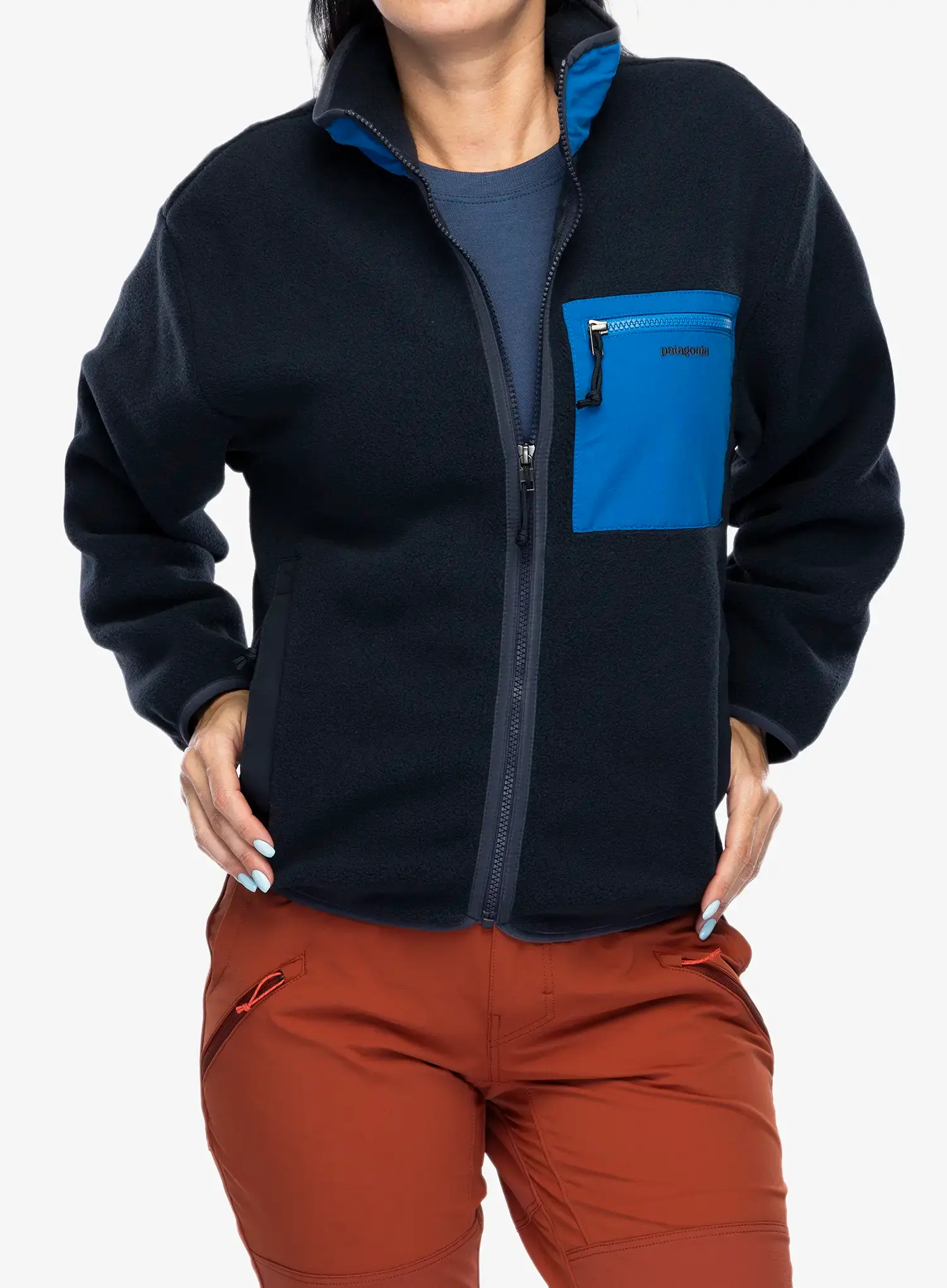 Fleece mikina dámská Patagonia Synch Jacket - pitch blue