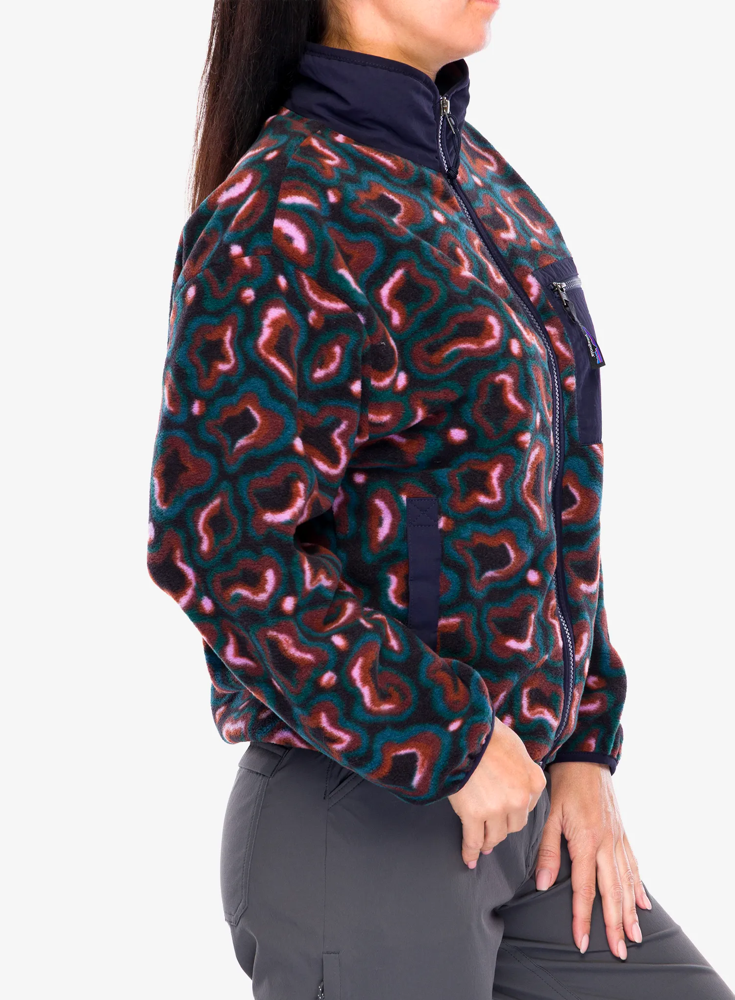 Fleece mikina dámská Patagonia Synch Jkt - soft spirea/dried vanilla