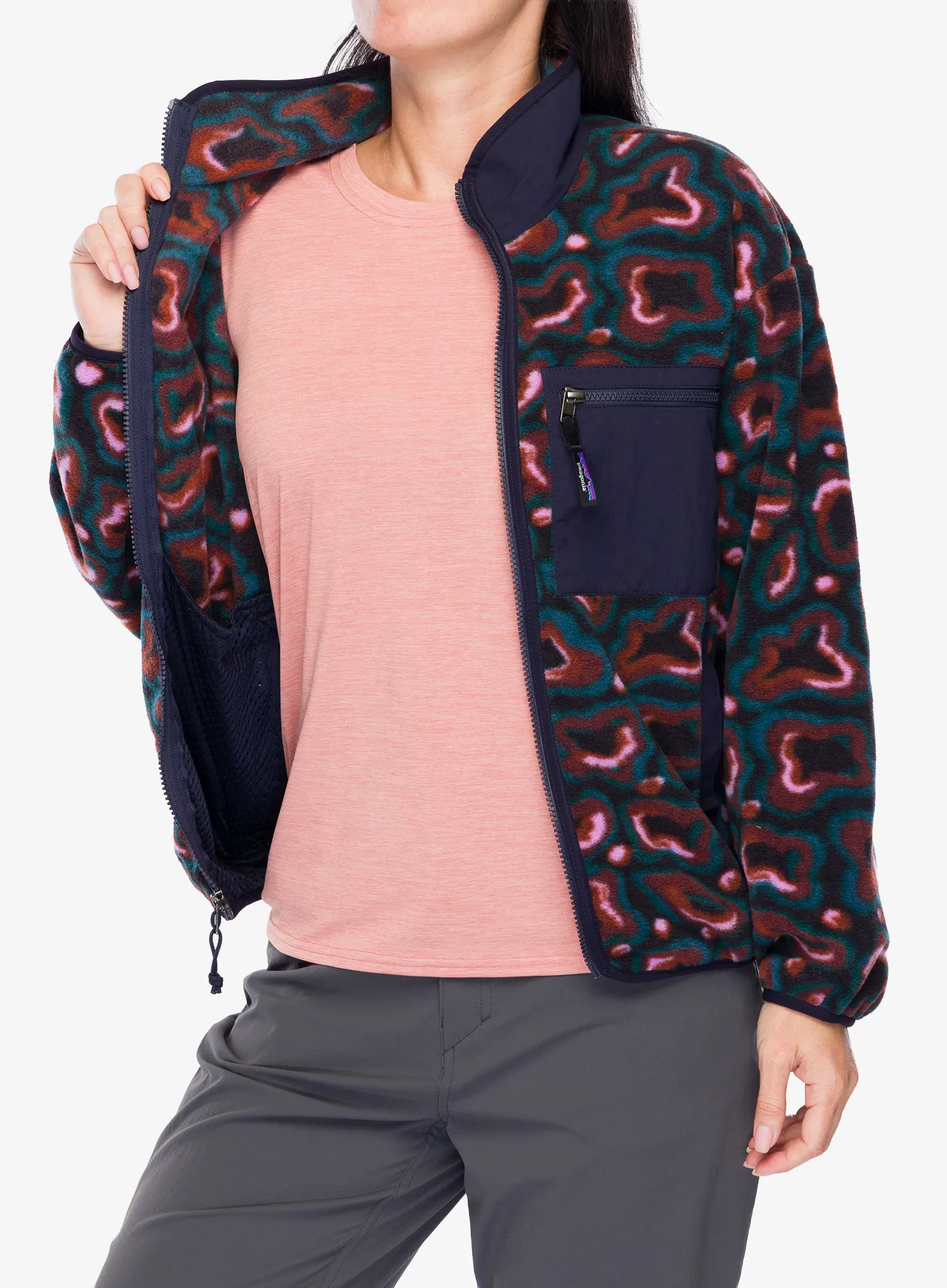 Fleece mikina dámská Patagonia Synch Jkt - soft spirea/dried vanilla