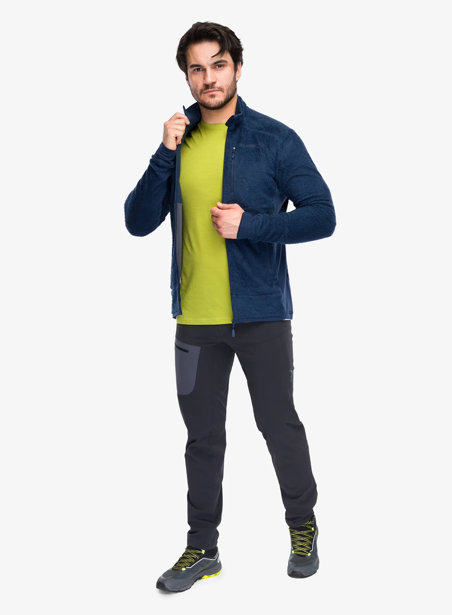Fleece mikina Norrona Falketind Warm1 Active Jacket - indigo night