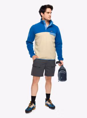 Fleece mikina Patagonia Lightweight Synch Snap-T Pullover - nautilus tan