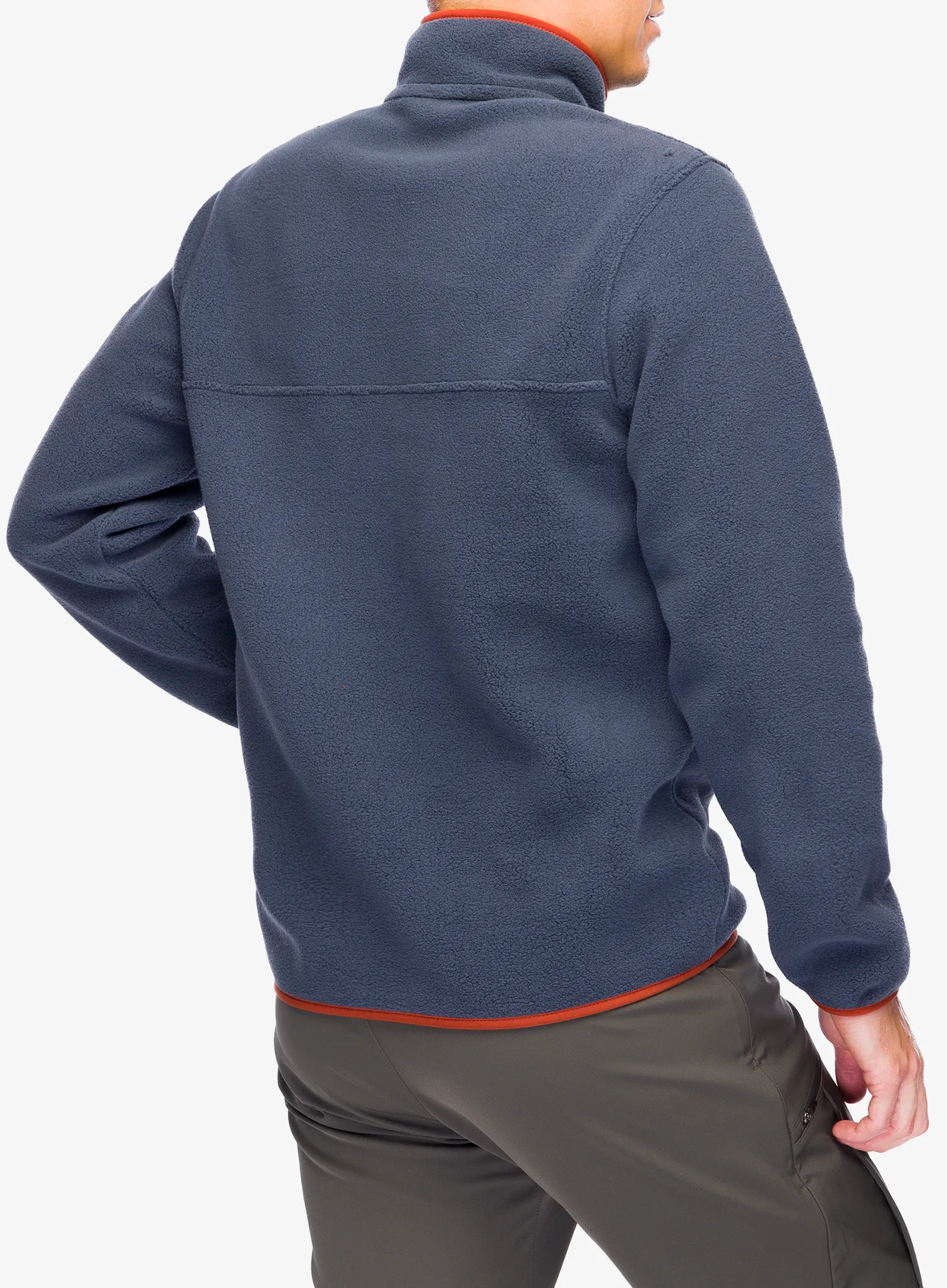 Fleece mikina Patagonia Lightweight Synch Snap-T Pullover - smolder blue/burnished red